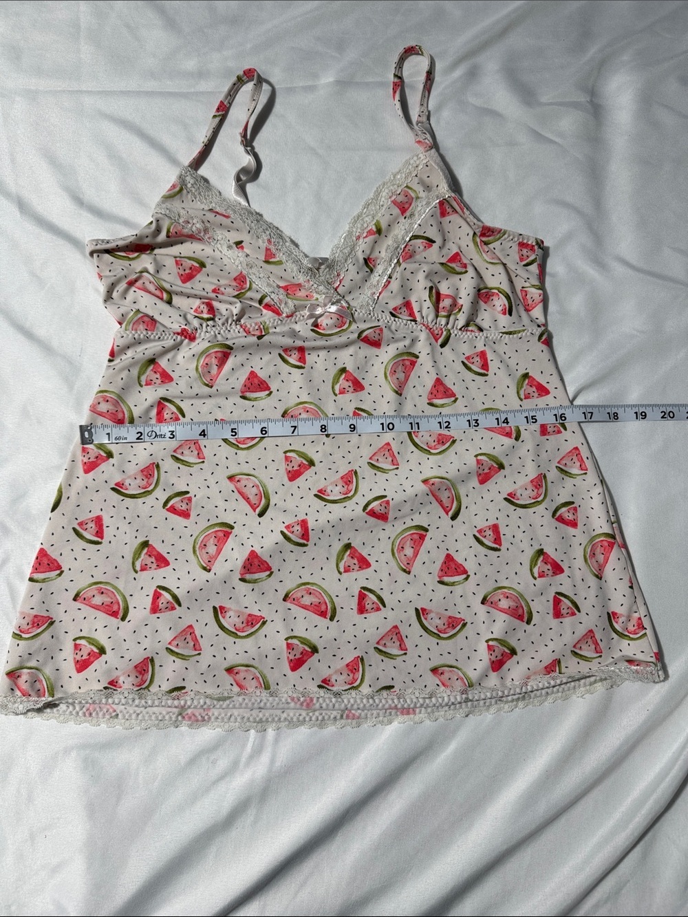 Y2K Marilyn Monroe Watermelon Print Babydoll Cami Top Cottagecore Coquette L - Picture 12 of 12